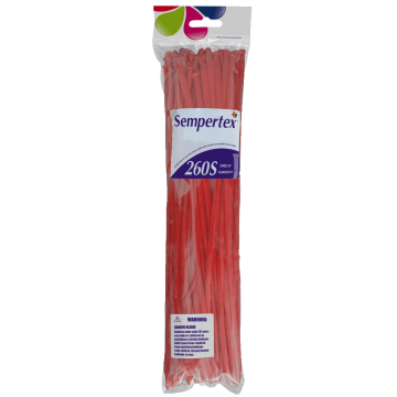 Sempertex - 260 Nozzle Up - RED - Modelling Balloons (50 pcs)