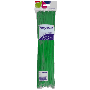Sempertex, 260 Nozzle Up Balloons, Shamrock Green, 50 Pieces