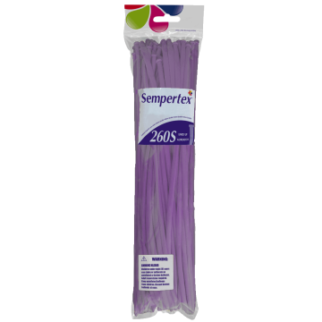 Sempertex - 260 Nozzle Up - PURPLE - Modelling Balloons (50 pieces)